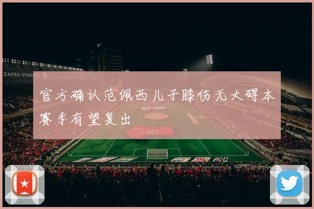 官方确认范佩西儿子膝伤无大碍本赛季有望复出